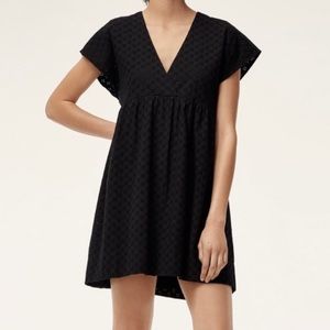 Wilfred Misha Dress black babydoll eyelet xs